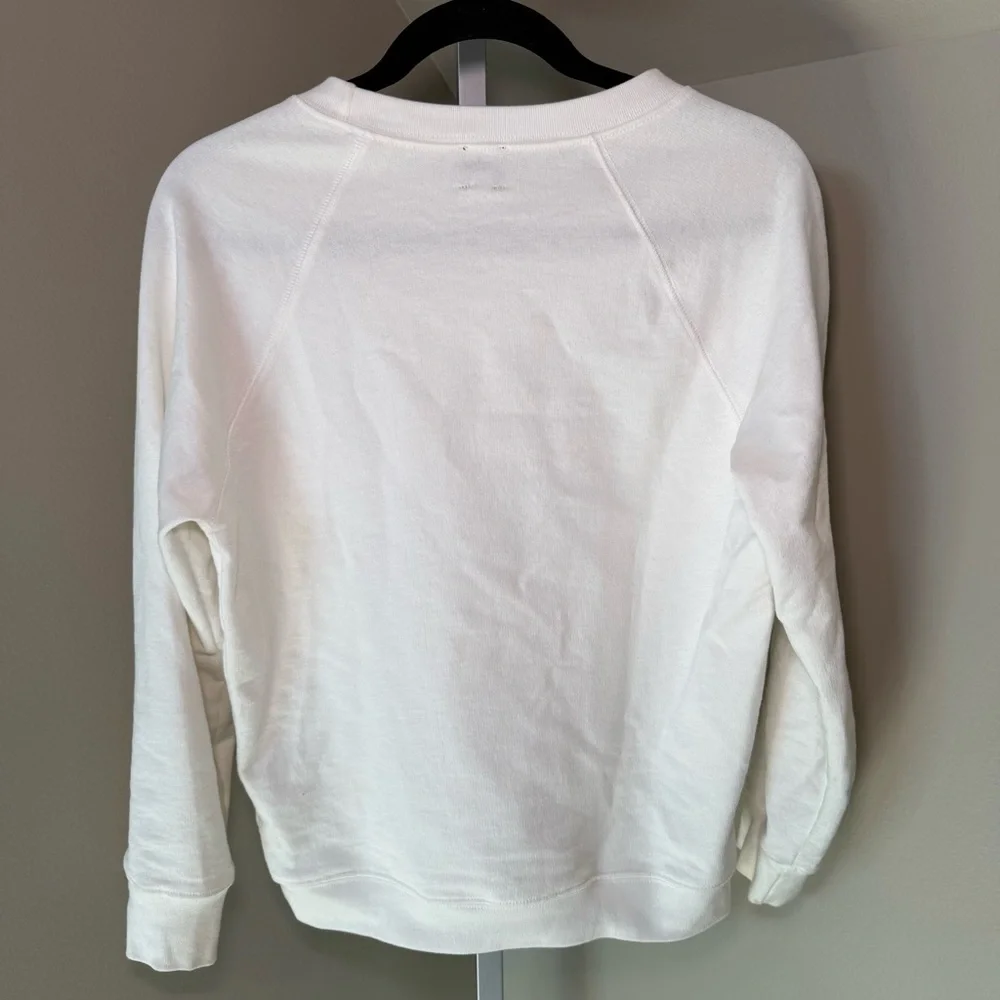 J Crew x Charity Water white,‎ crew neck sweatshirt size XS